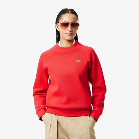 Lacoste Kadın Regular Fit Bisiklet Yaka Sweatshirt Logo Nakışlı