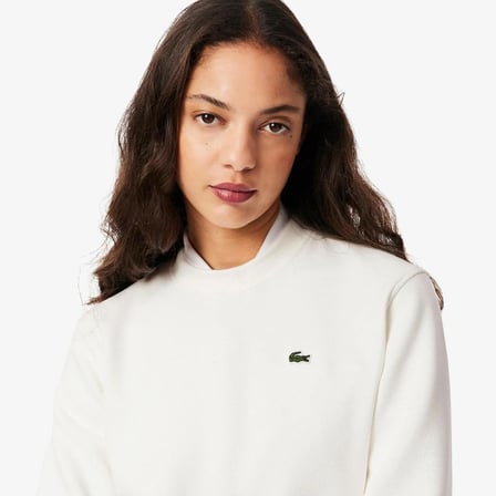 Lacoste Kadın Regular Fit Bisiklet Yaka Sweatshirt Logo Nakışlı