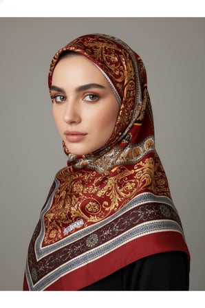 Soft Pamuklu Daire Desenli Şal