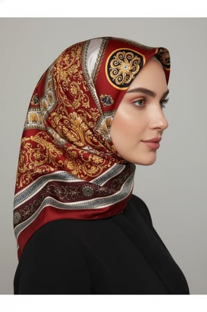 Soft Pamuklu Daire Desenli Şal