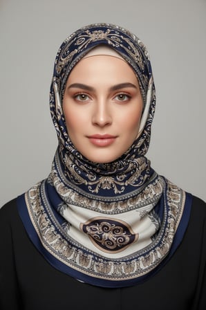 Soft Pamuklu Daire Desenli Şal