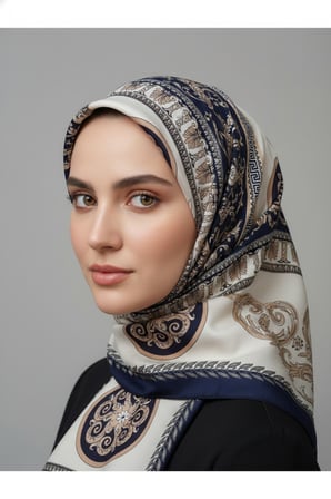 Soft Pamuklu Daire Desenli Şal