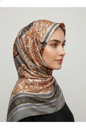 Soft Pamuklu Daire Desenli Şal