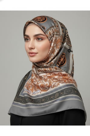 Soft Pamuklu Daire Desenli Şal