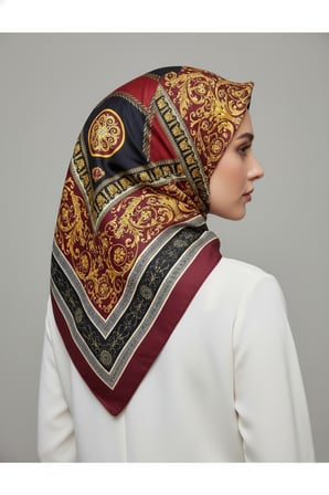 Soft Pamuklu Daire Desenli Şal