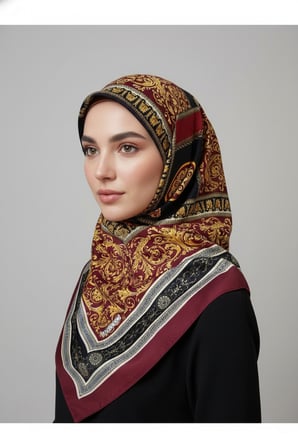 Soft Pamuklu Daire Desenli Şal