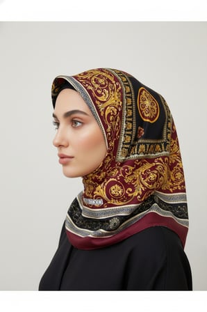 Soft Pamuklu Daire Desenli Şal