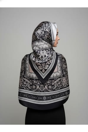 Soft Pamuklu Daire Desenli Şal