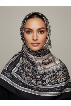 Soft Pamuklu Daire Desenli Şal