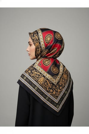 Soft Pamuklu Daire Desenli Şal