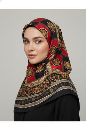Soft Pamuklu Daire Desenli Şal