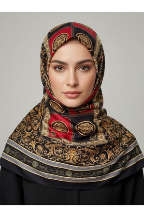 Soft Pamuklu Daire Desenli Şal