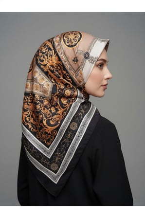 Soft Pamuklu Daire Desenli Şal