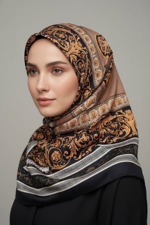 Soft Pamuklu Daire Desenli Şal