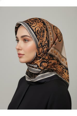 Soft Pamuklu Daire Desenli Şal