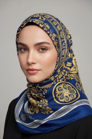 Soft Pamuklu Daire Desenli Şal