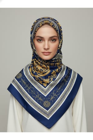 Soft Pamuklu Daire Desenli Şal