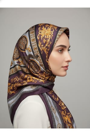 Soft Pamuklu Daire Desenli Şal