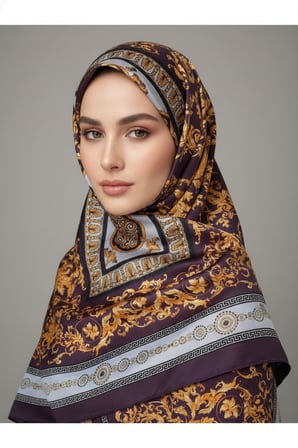 Soft Pamuklu Daire Desenli Şal