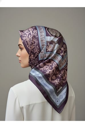 Soft Pamuklu Daire Desenli Şal