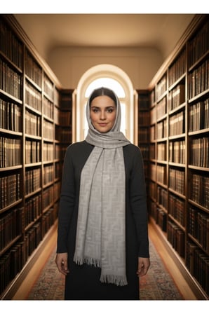 Yaz Esintisi Kendinden F Desenli Krep Şal