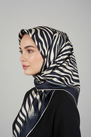 Zebra Desenli Dijital Baskı Rayon Eşarp