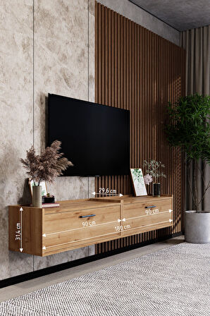 LİFEDECO TV ÜNİTESİ 180 CM DUVARA MONTE LD-1001-M1M1F90