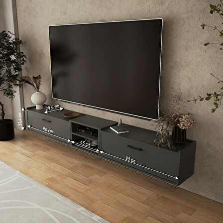 LİFEDECO TV ÜNİTESİ 225 CM DUVARA MONTE LD-1001-M1M4M190