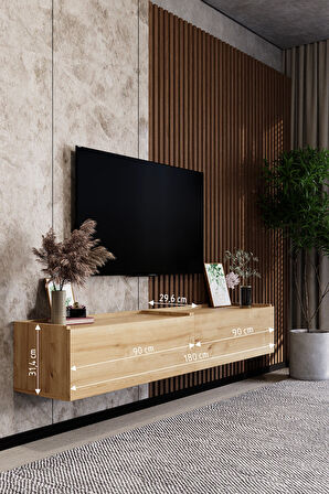 LİFEDECO TV ÜNİTESİ 180 CM DUVARA MONTE LD-1002-M2M290