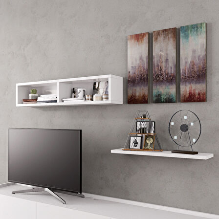 LİFEDECO TV SEHPA ÜNİTESİ DUVAR RAFI 90 CM LD-5000-R7