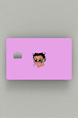 Betty Boop Dollar Kredi Kartı, Akbil ve Kart Kaplama Stickerı