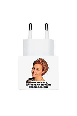 Muhteşem Yüzyul Hürrem Mutlak - Şarj Aleti Etiketi - Şarj Aleti Sticker (2 Adet)