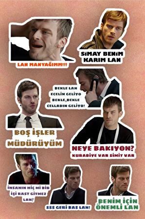 Kuzey Güney Dizisi 8'li Laptop Notebook Tablet Sticker Seti