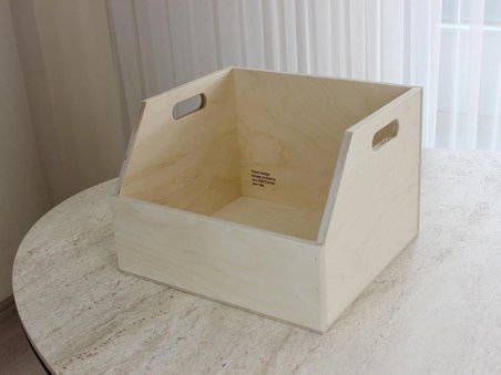 Ahşap LP Plak Sandığı - Organizer Kutu - Wooden LP Record Box