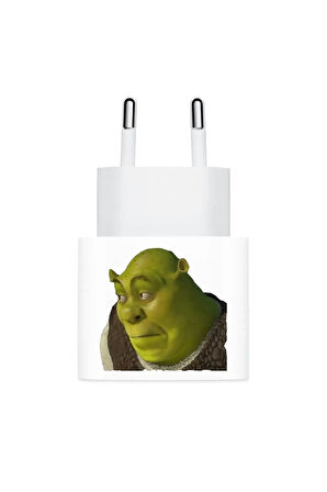 Shrek Imalı Bakış - Şarj Aleti Etiketi - Şarj Aleti Sticker (2 Adet)