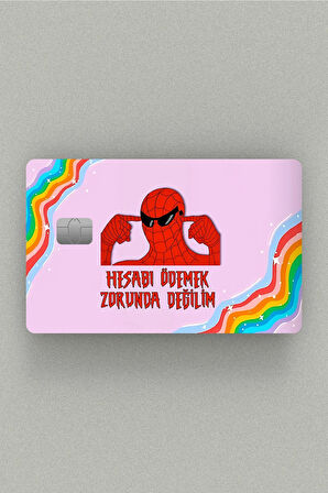 Spiderman Hesap Ödemem Kredi Kartı & Akbil Sticker Kaplama