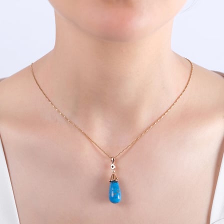 0.07 Karat Pırlanta Değerli Taş Kolye, Doğal Pırlanta, Mücevher Sertifikalı, Sarı Altın