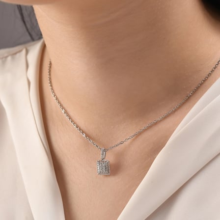 0.18 Karat Pırlanta Kolye, Doğal Pırlanta, Mücevher Sertifikalı, Sarı Altın