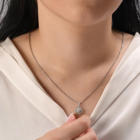 0.42 Karat Pırlanta Kolye, Doğal Pırlanta, Mücevher Sertifikalı, Sarı Altın