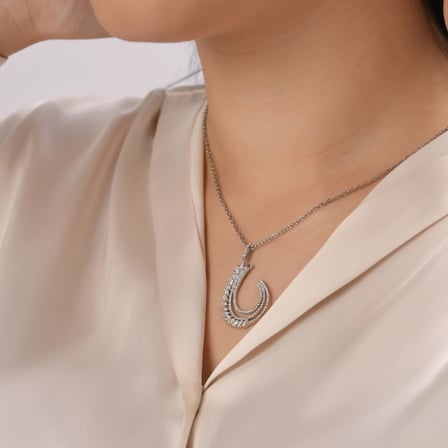 0.64 Karat Pırlanta Kolye, Doğal Pırlanta, Mücevher Sertifikalı, Beyaz Altın