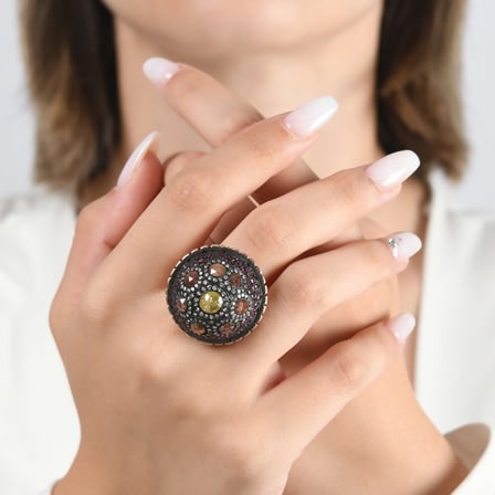 7.41 Karat Pırlanta Yakut Yüzük, Doğal Pırlanta, Sertifikalı Mücevher, Beyaz Altın