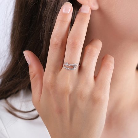 0.32 Karat Pırlanta Yüzük, Doğal Pırlanta, Sertifikalı Mücevher, Beyaz Altın