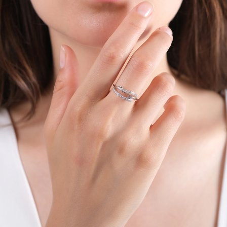0.32 Karat Pırlanta Yüzük, Doğal Pırlanta, Sertifikalı Mücevher, Beyaz Altın