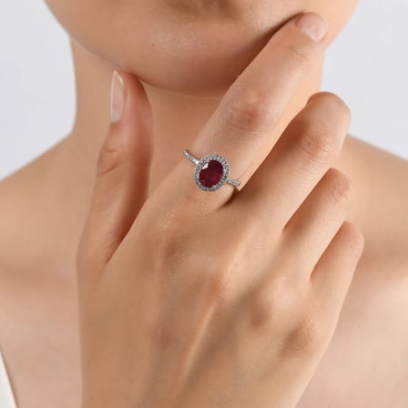3.21 Karat Pırlanta Yakut Yüzük, Doğal Pırlanta, Sertifikalı Mücevher, Sarı Altın