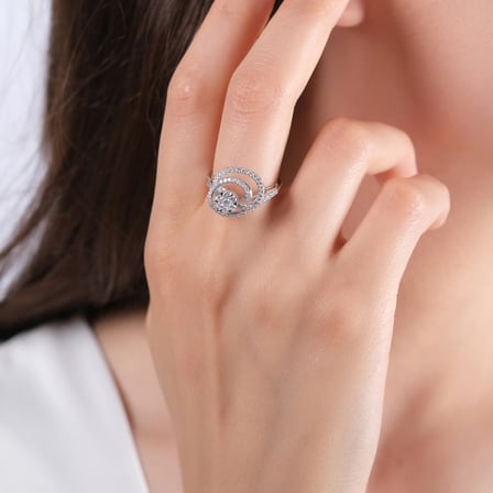 0.8 Karat Pırlanta Yüzük, Doğal Pırlanta, Sertifikalı Mücevher, Beyaz Altın