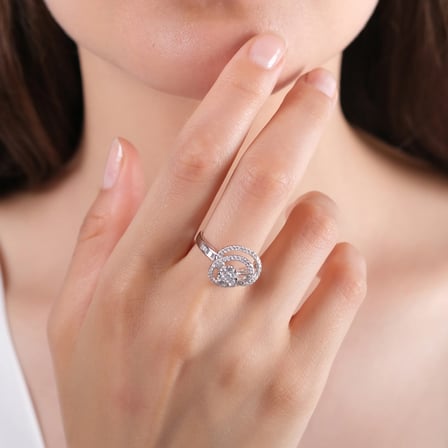 0.8 Karat Pırlanta Yüzük, Doğal Pırlanta, Sertifikalı Mücevher, Beyaz Altın