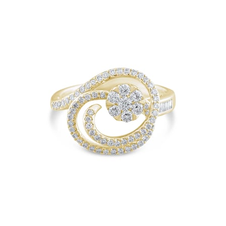 0.8 Karat Pırlanta Yüzük, Doğal Pırlanta, Sertifikalı Mücevher, Sarı Altın
