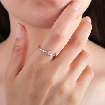 0.25 Karat Pırlanta Yüzük, Doğal Pırlanta, Sertifikalı Mücevher, Beyaz Altın