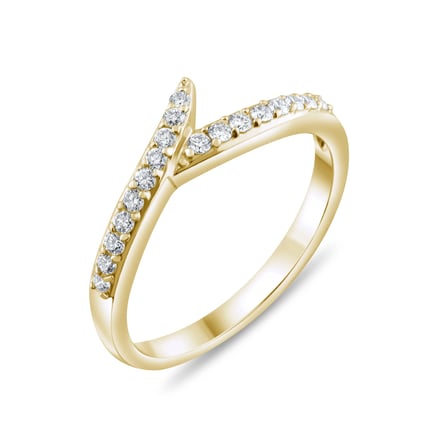 0.25 Karat Pırlanta Yüzük, Doğal Pırlanta, Sertifikalı Mücevher, Sarı Altın