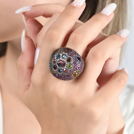 2.96 Karat Pırlanta Rhodolite Yüzük, Doğal Pırlanta, Sertifikalı Mücevher, Altın